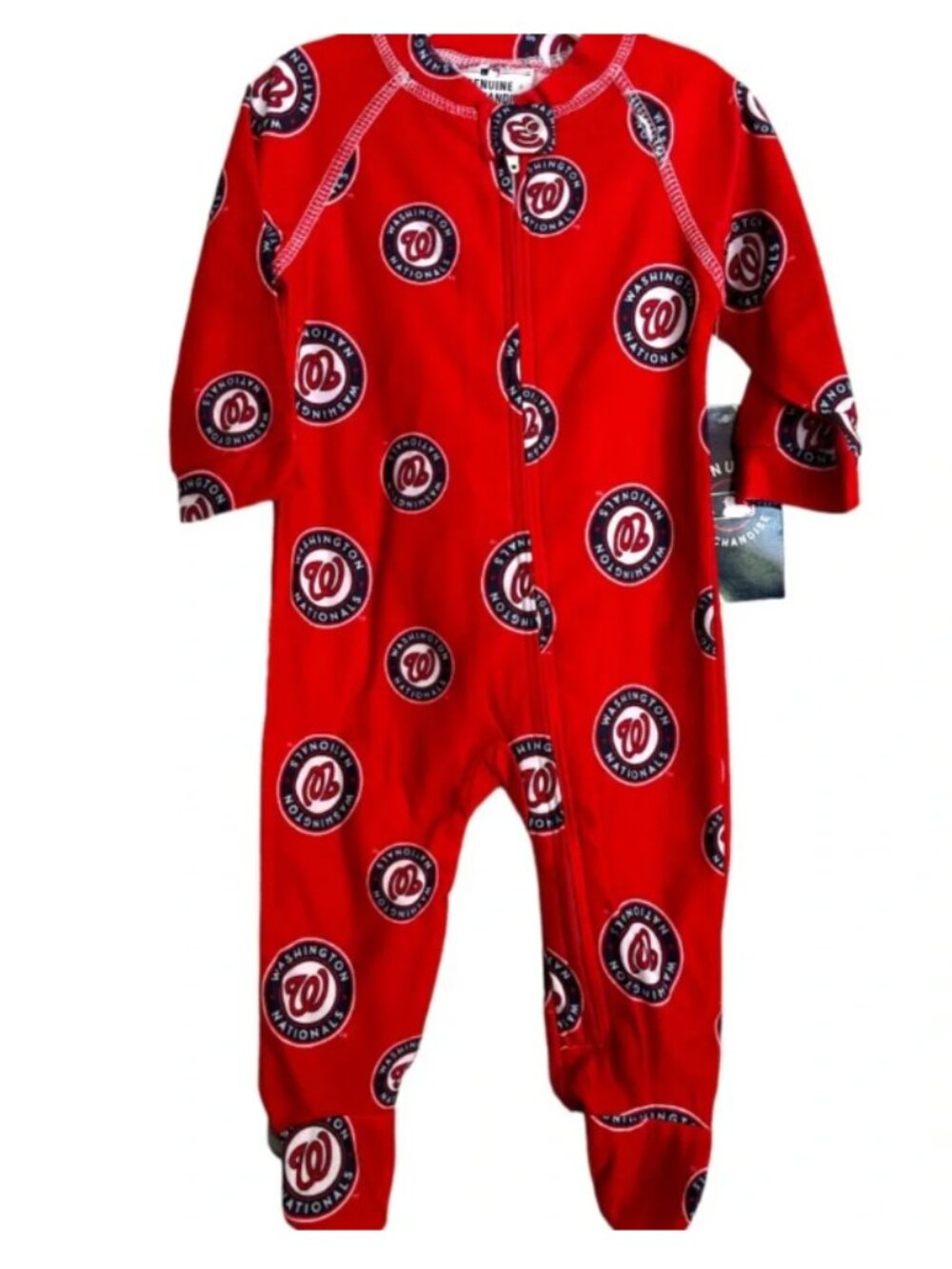 MLB Washington Nationals Raglan Full-Zip Sleeper 24 Months Raglan Sleeper NWT